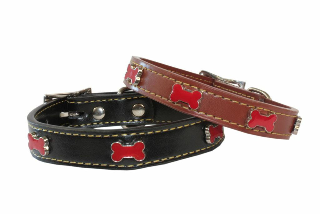 COLLAR ADORNO HUESO RED 20X400MM NEGRO