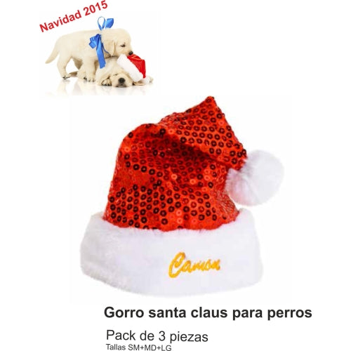 GORRO SANTA CLAUS PACK 3 PIEZAS